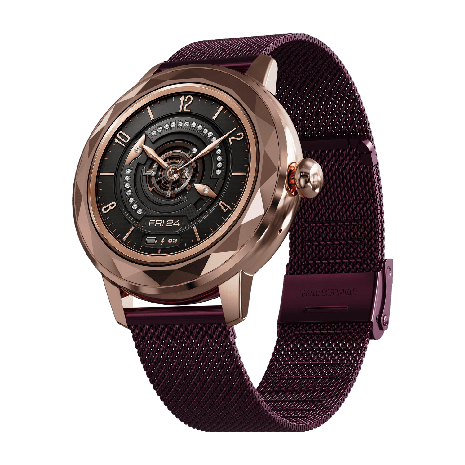 GOBOULT (formerly Boult) Alora 1.19" AMOLED,Diamond-cut dial,800 Nits Brightness Smartwatch