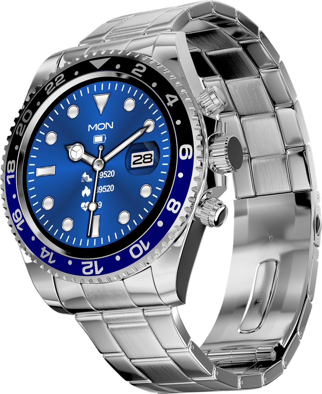 Fire-Boltt Astra Luxury Stainless Steel Smart Watch, Bluetooth Calling with 1.28 Display Smartwatch