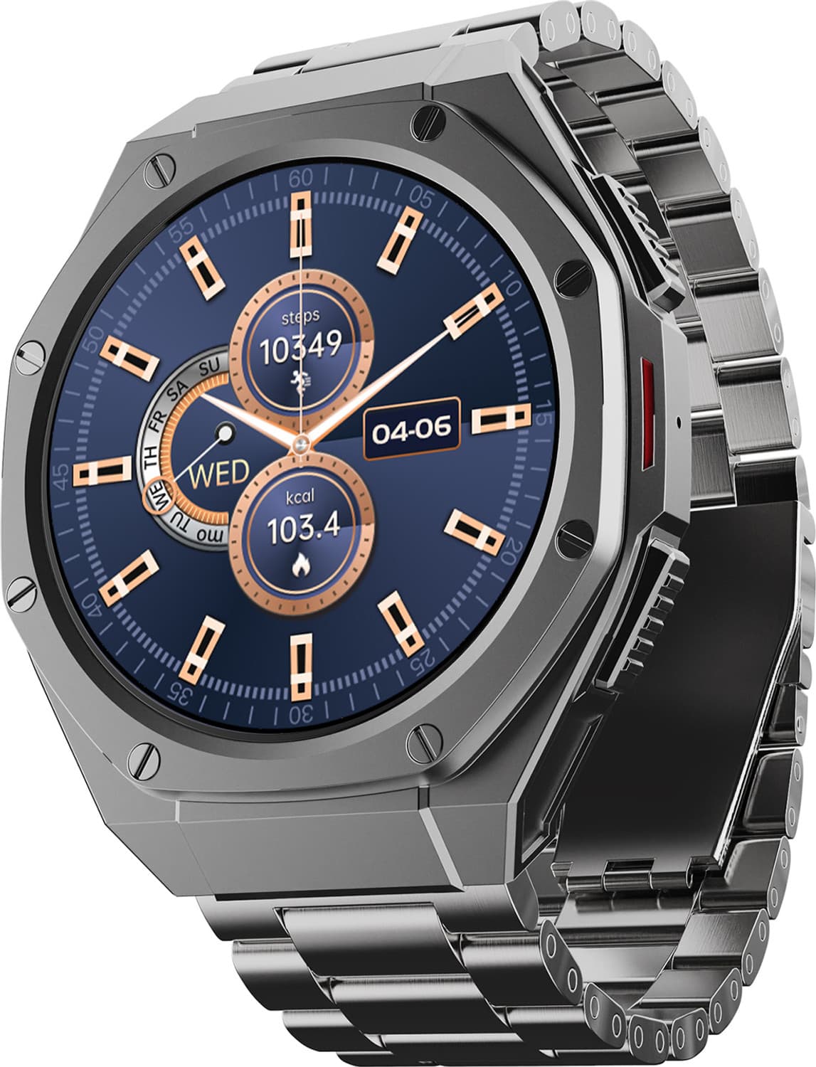 boAt Enigma X600 w/ 1.43" AMOLED Display, BT Calling & Ultra Premium Metal Body Smartwatch
