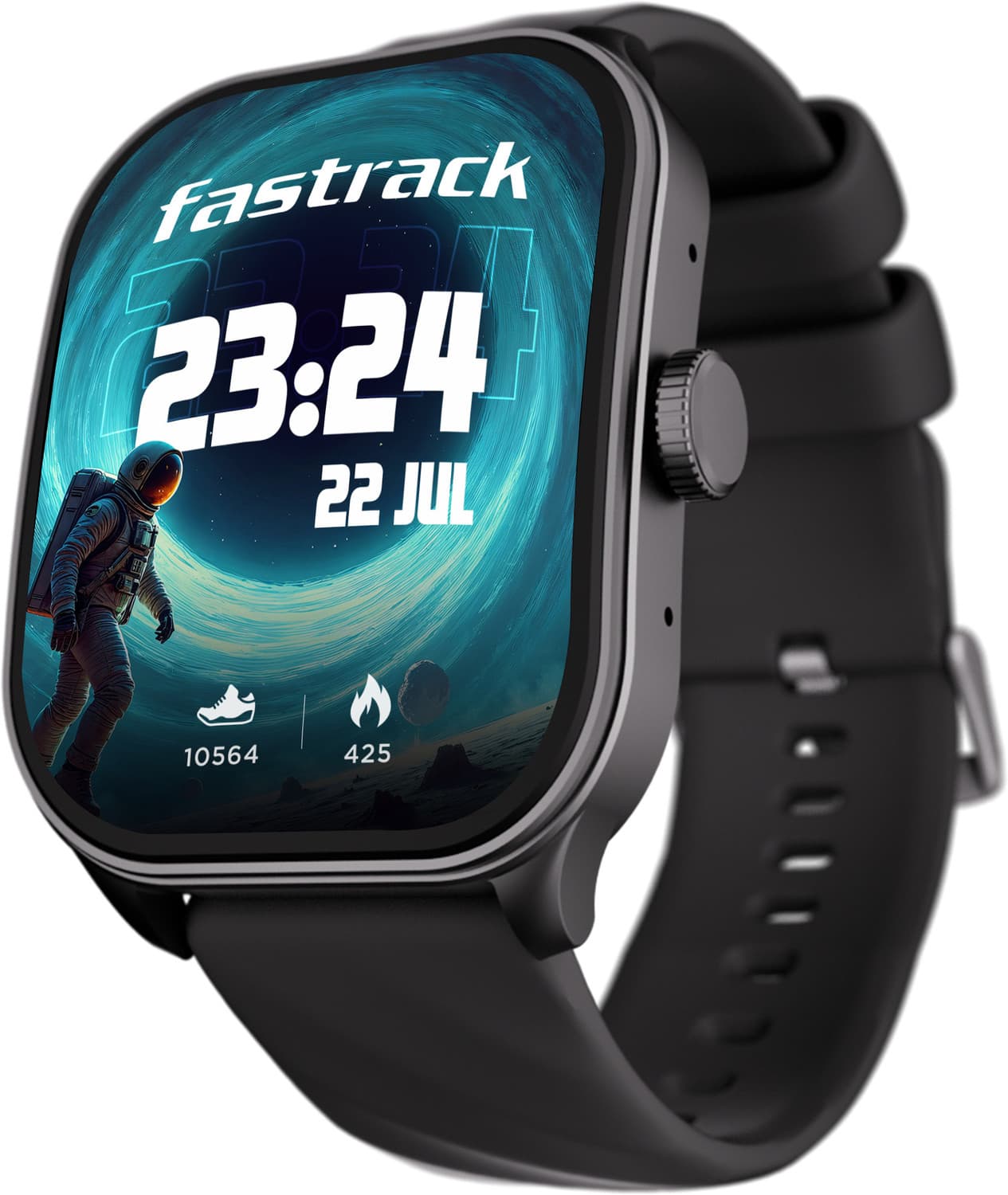 Fastrack Revoltt FS1 Pro|World's First,1.96" Super AMOLED|Highest Resolution|BT Calling Smartwatch
