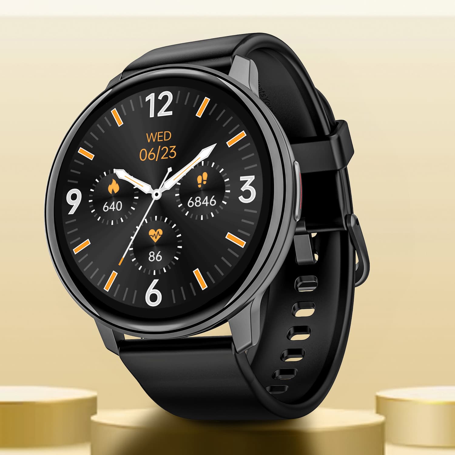 boAt Lunar Connect with ENx Technology for BT Calling & 1.28 HD Round Display Smartwatch