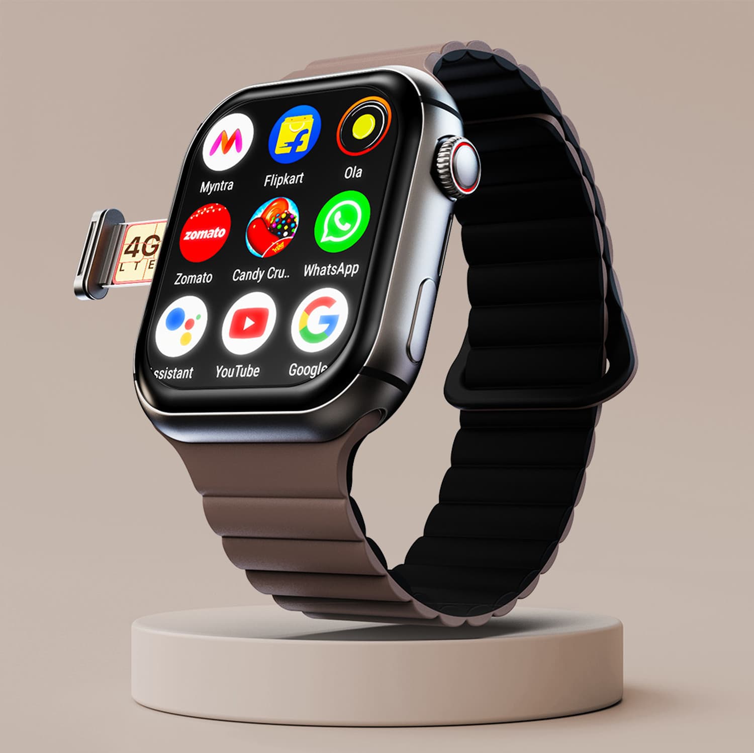 Fire-Boltt Dream WristPhone - 4G SIM/LTE/WiFi, Android OS, Play store unlimited apps, GPS Smartwatch