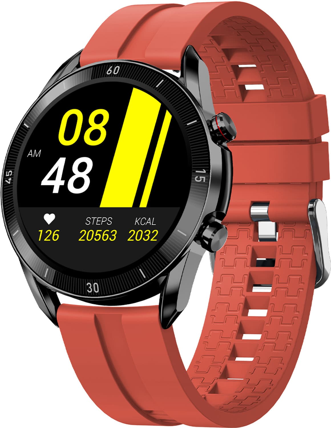 Fire-Boltt Almighty, BT Calling, Voice Assistant Smartwatch (Orange Strap, Free Size)