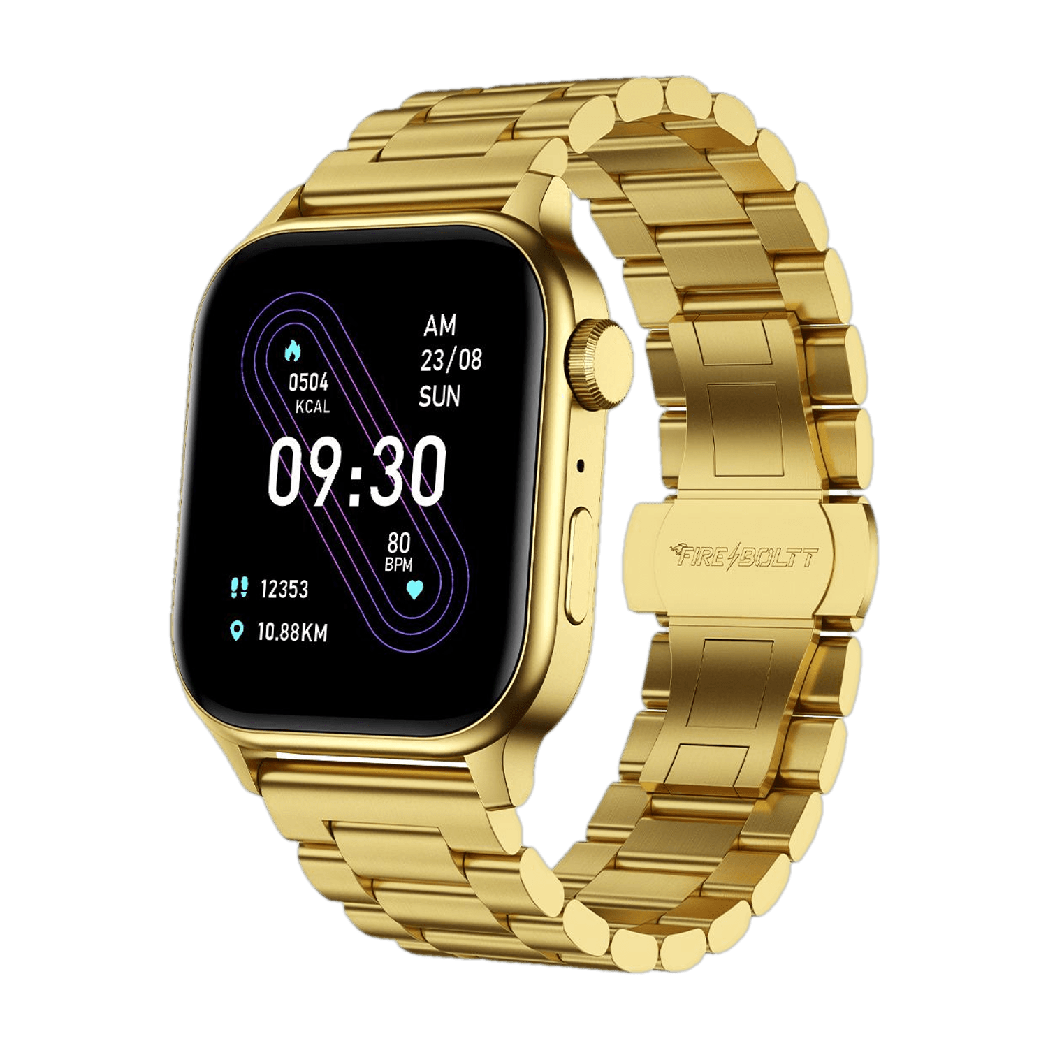 Fire-Boltt Rise Luxe Stainless Steel Luxury, 1.85" Display, Games, 120+ Sports Smartwatch