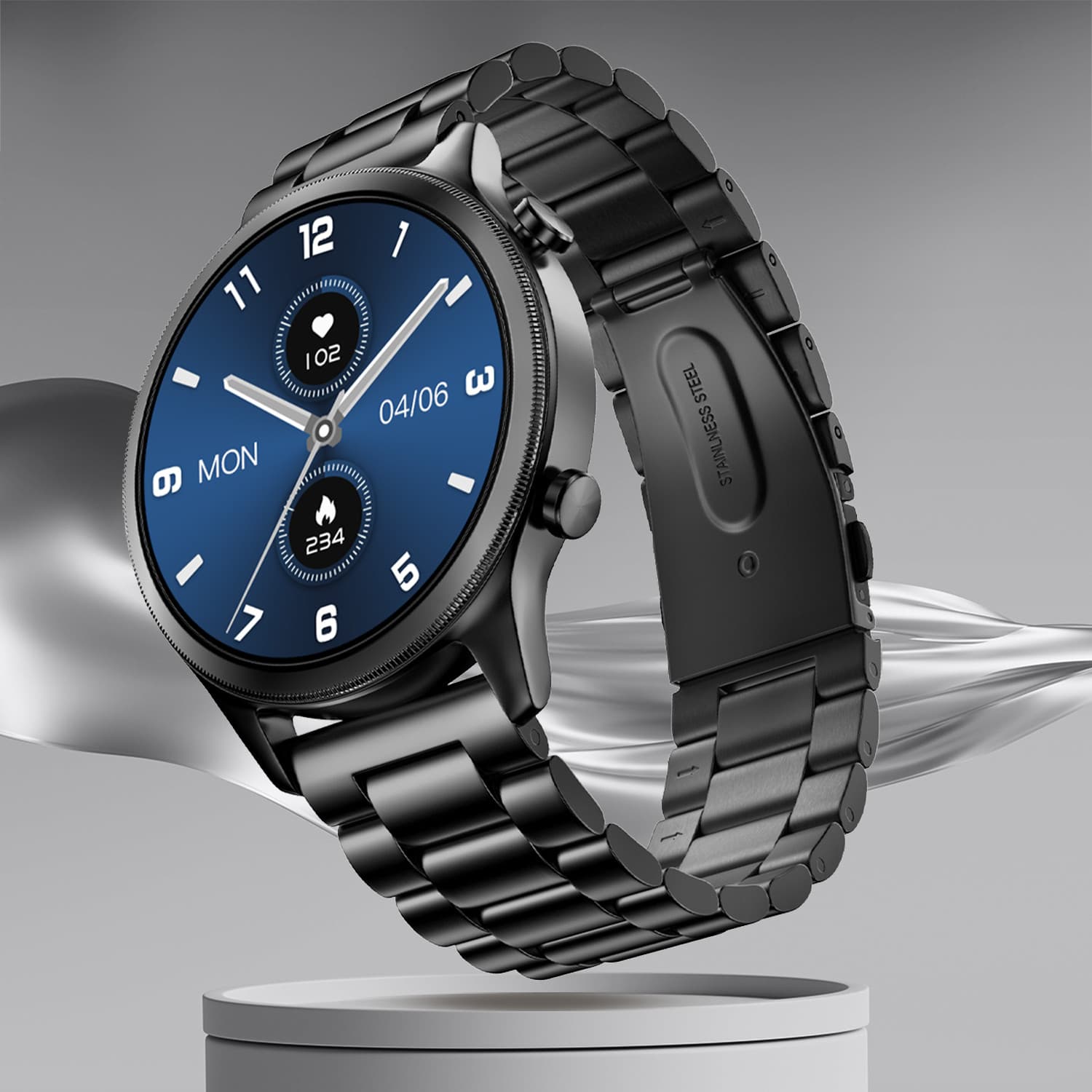 Noise Evolve 3 1.43" AMOLED Always-On Display with Bluetooth Calling, Metallic Design Smartwatch