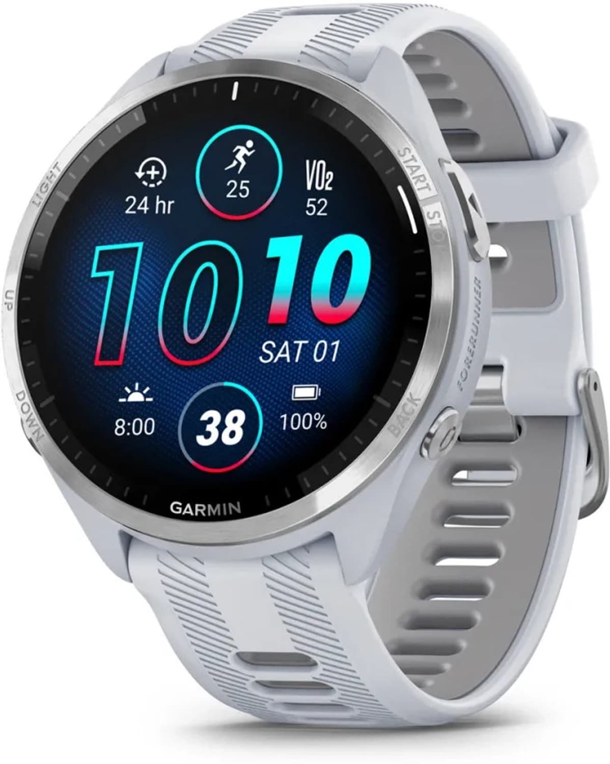 GARMIN Forerunner 965 Smartwatch (Whitestone Strap, Free Size)