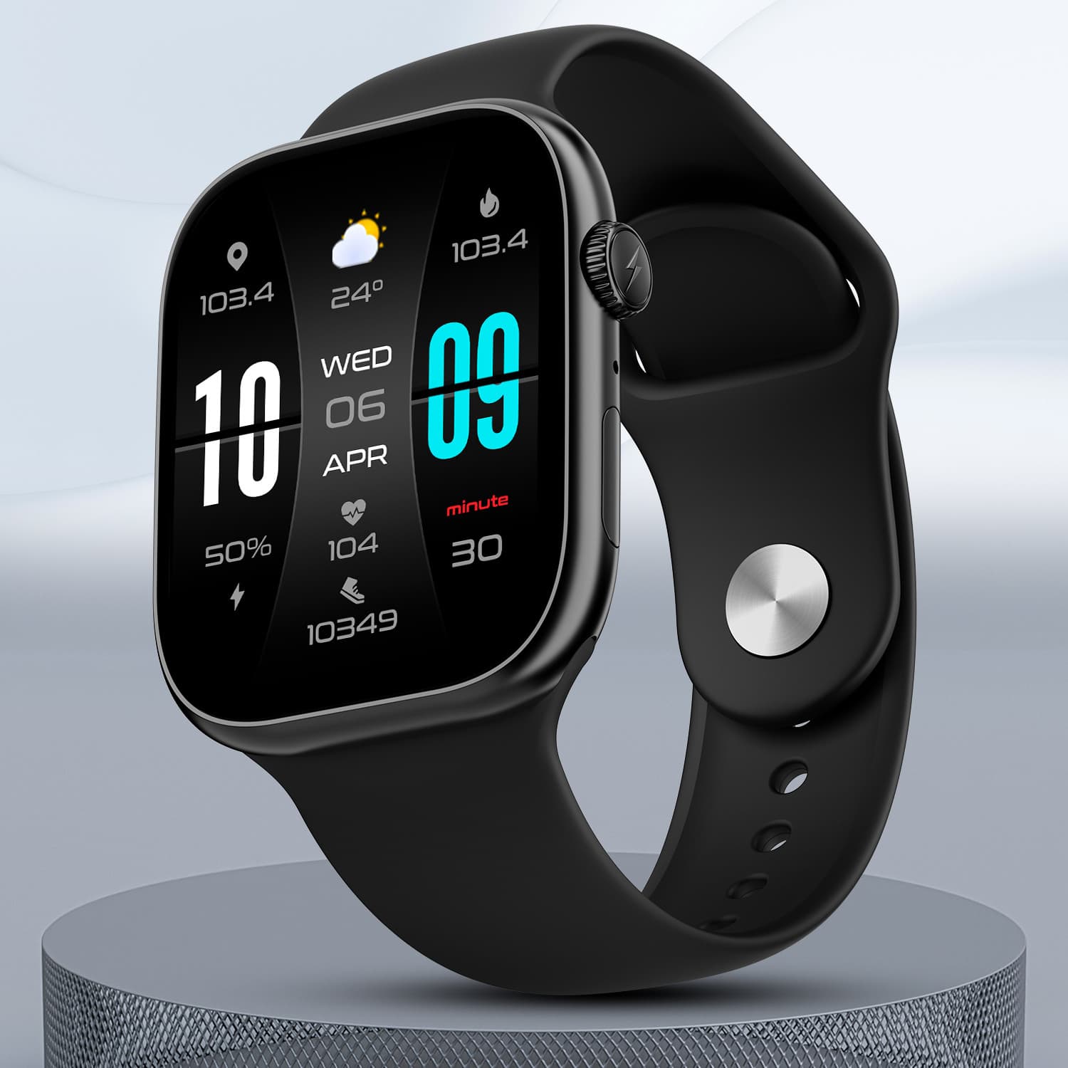 Fire-Boltt Ring X 2.01HD | Always-On Display | Metal Body Design | Wireless Charging Smartwatch