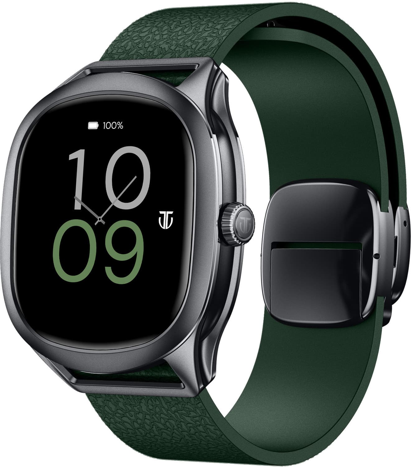 Titan Evoke S Premium Design | Amoled Display | AI Watch Faces | BT Calling Smartwatch (Green Strap, Free Size)