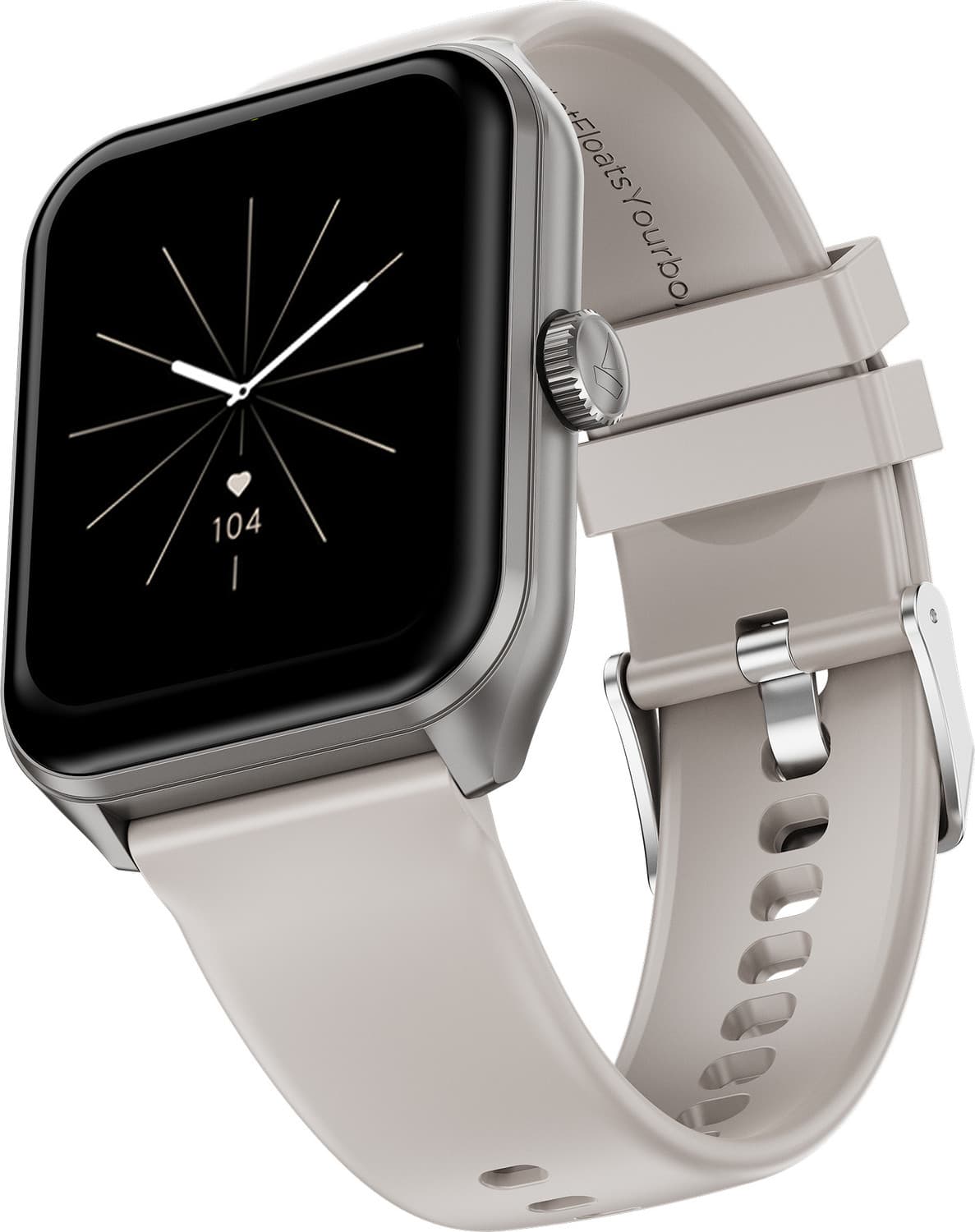 boAt Wave Fury Pro Smartwatch Premium Metal Build, 1.83 HD Display, BT Calling,IP68 Smartwatch (Warm Grey Strap, Free Size)