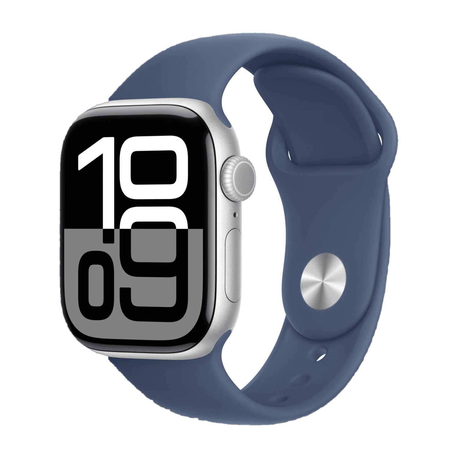 Apple Watch Series 10 GPS 42mm Silver Aluminium with Denim Sport Band
