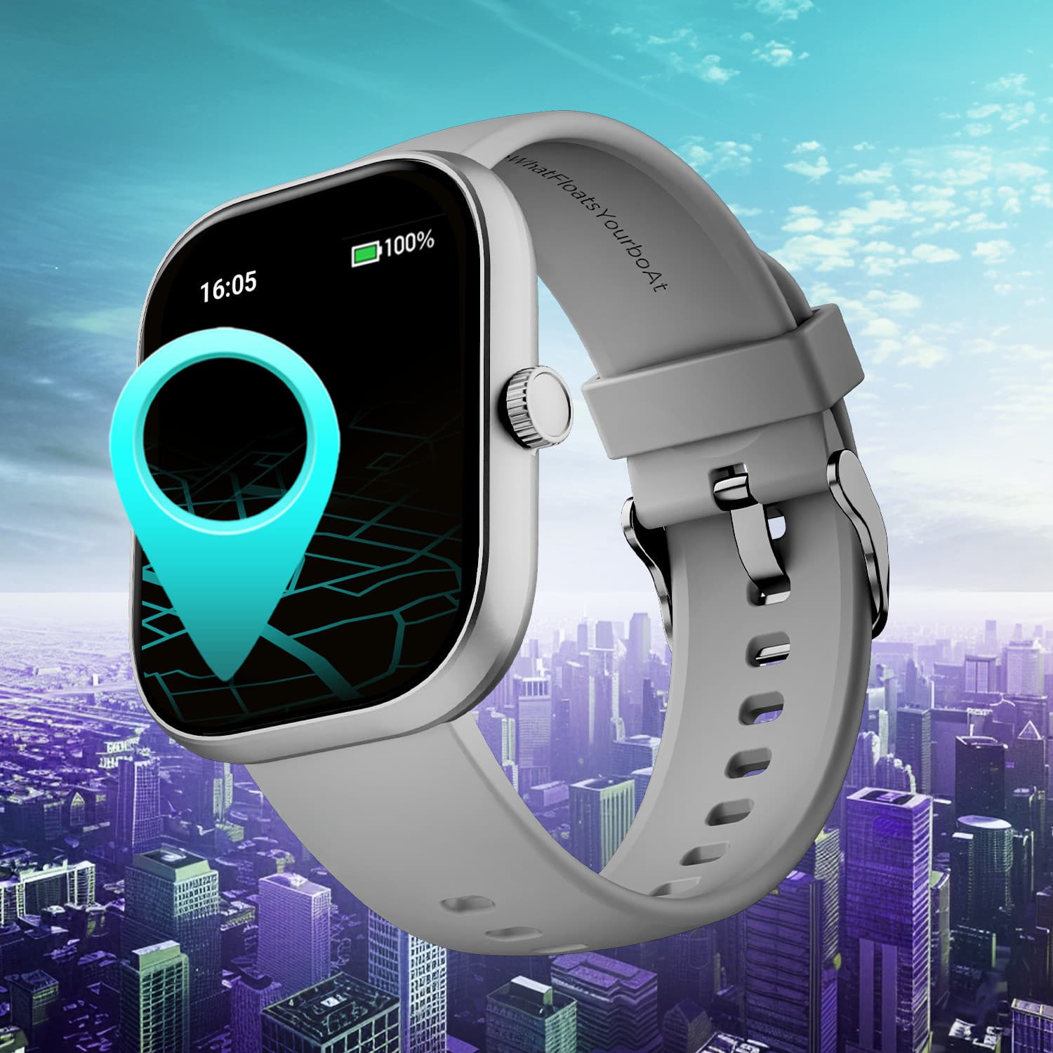 boAt Wave Sigma 3 w/ Turn By Turn Navigation, 2.01" Screen, Crest App, QR Code Tray Smartwatch