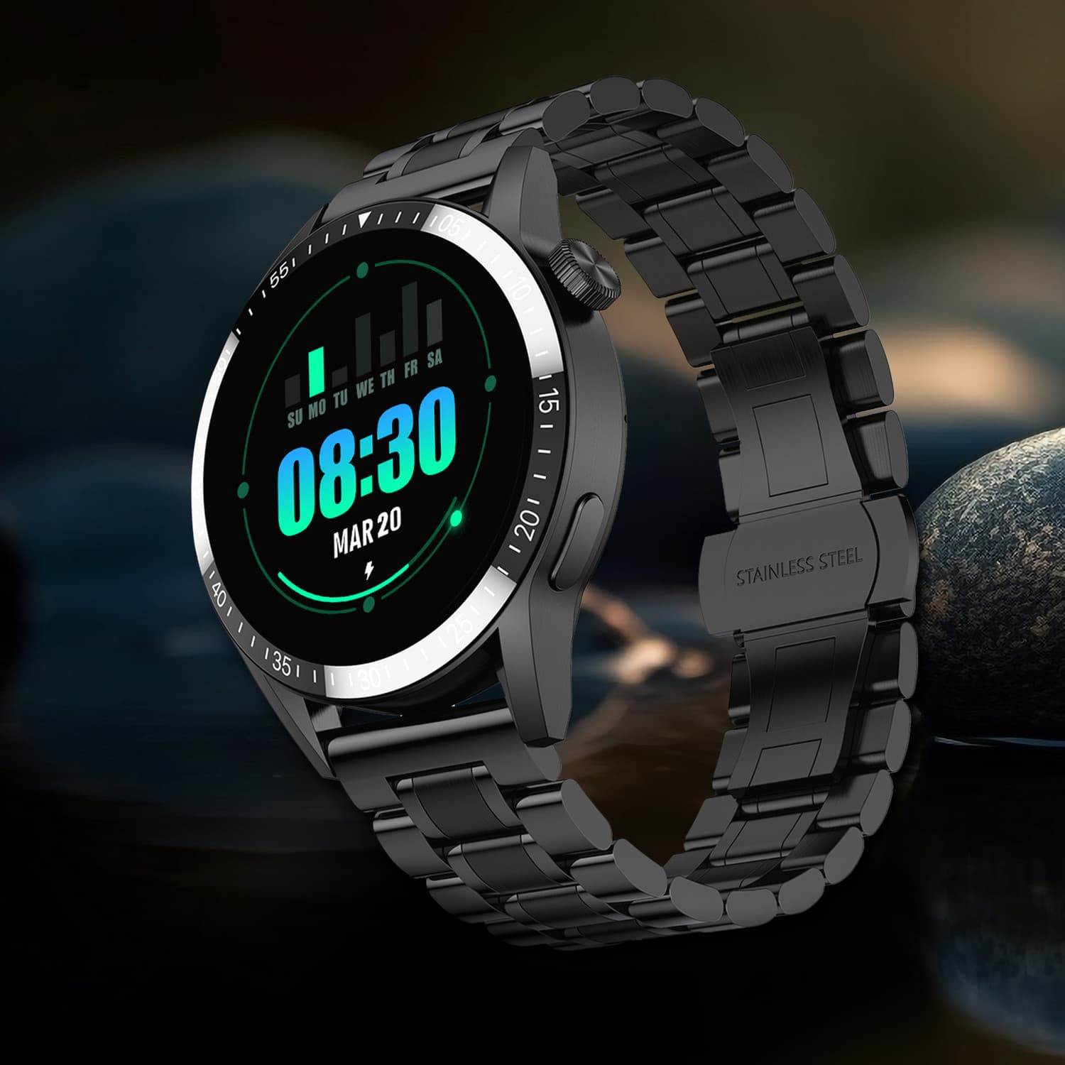 Fire-Boltt Ultimate 1.39" Stainless Steel Luxury Smartwatch, Bluetooth Calling, 120+ Sports Smartwatch