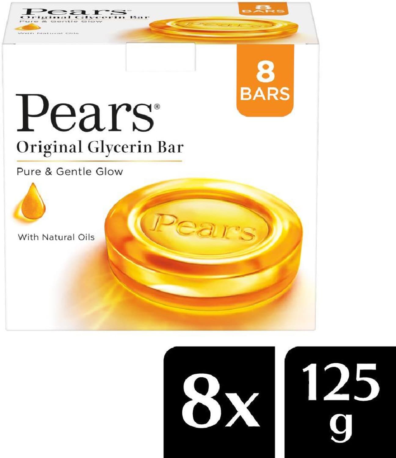 Pears Pure & Gentle Bathing Bar (8 x 125 g)