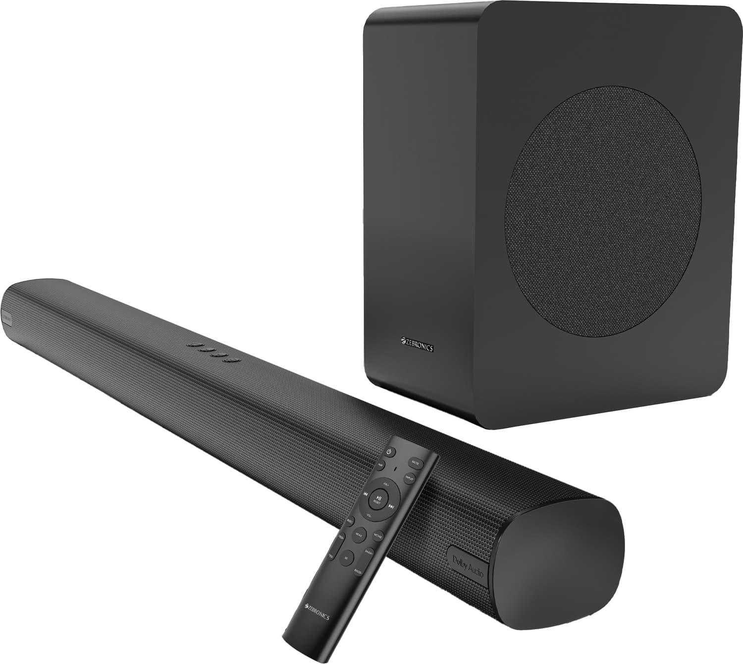 ZEBRONICS Juke Bar 9330,Dolby Audio,Wireless Subwoofer, Triple Drivers,BTv5.3 500 W Bluetooth Soundbar (Black, 3.1 Channel)