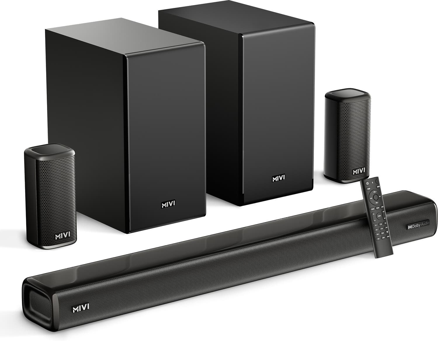 Mivi Fort H880 Soundbar, Dual Subwoofers, Dolby Audio, 880 Watts, 5.2 Channel 880 W Bluetooth Soundbar
