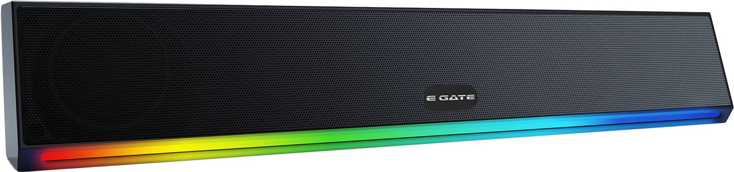 Egate 222 | Dual Passive Radiator for 2x Bass with Ambient RGB Light, 2000 mAh Battery 24 W Bluetooth Soundbar