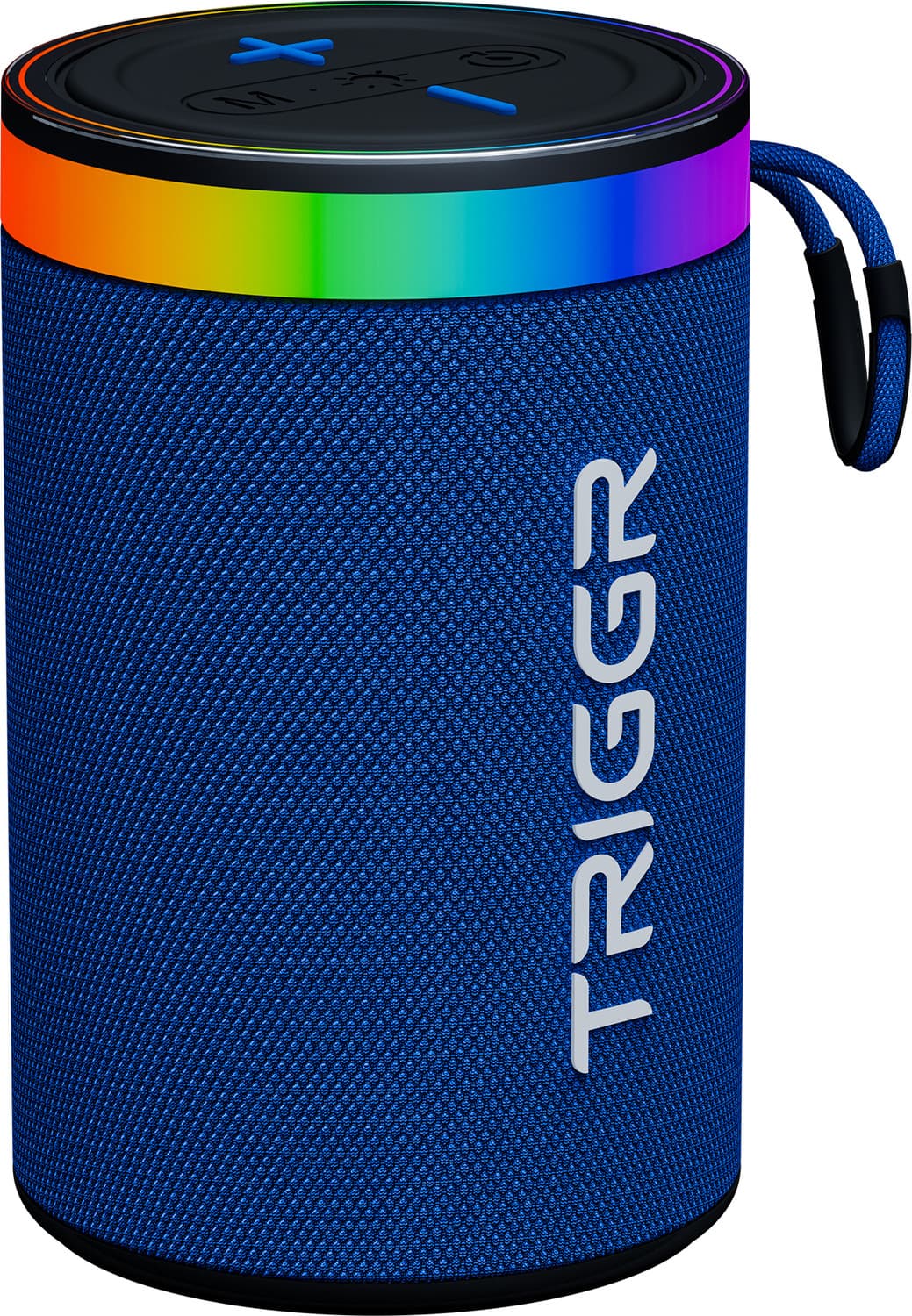 TRIGGR Roar 10 with RGB Lights, Fabric Exterior, TWS & FM Mode, 8H Playtime 10 W Bluetooth Speaker (Cobalt Blue, Mono Channel)