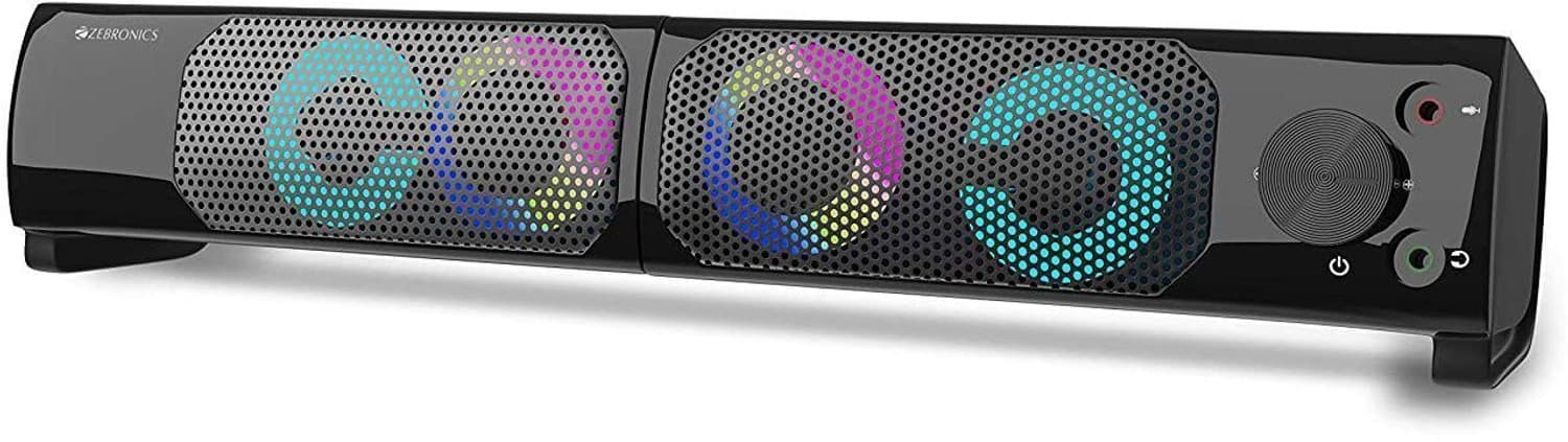 ZEBRONICS Zeb - Wonderbar 10 10 W Laptop/Desktop Speaker (Black, 2.0 Channel)