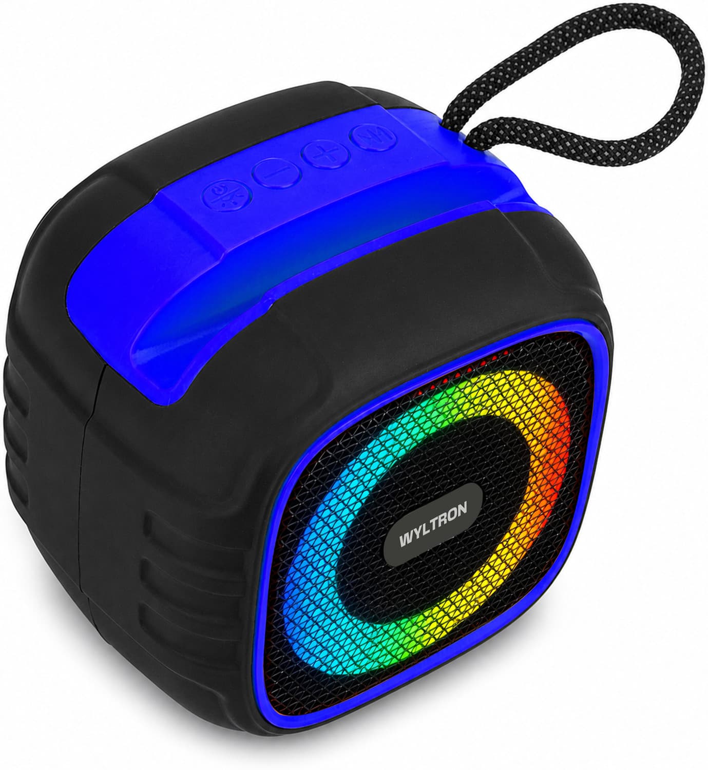 Wyltron Portable Bluetooth Speaker With Phone Holder, RGB Light Enjoy Movies & Music 5 W Bluetooth Party Speaker (Blue, 5.2 Channel)