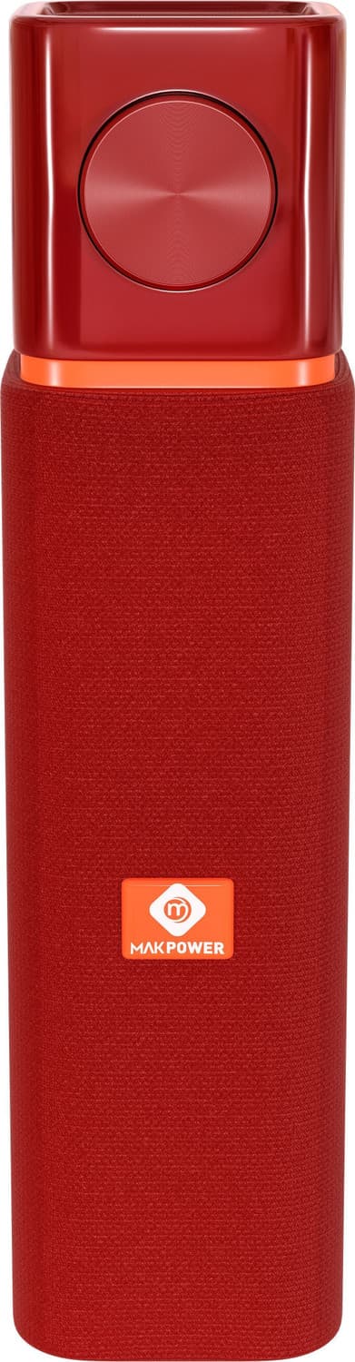 MAK POWER Rockstar Super Bass Wireless 15 W Bluetooth Speaker (Red, Stereo Channel)