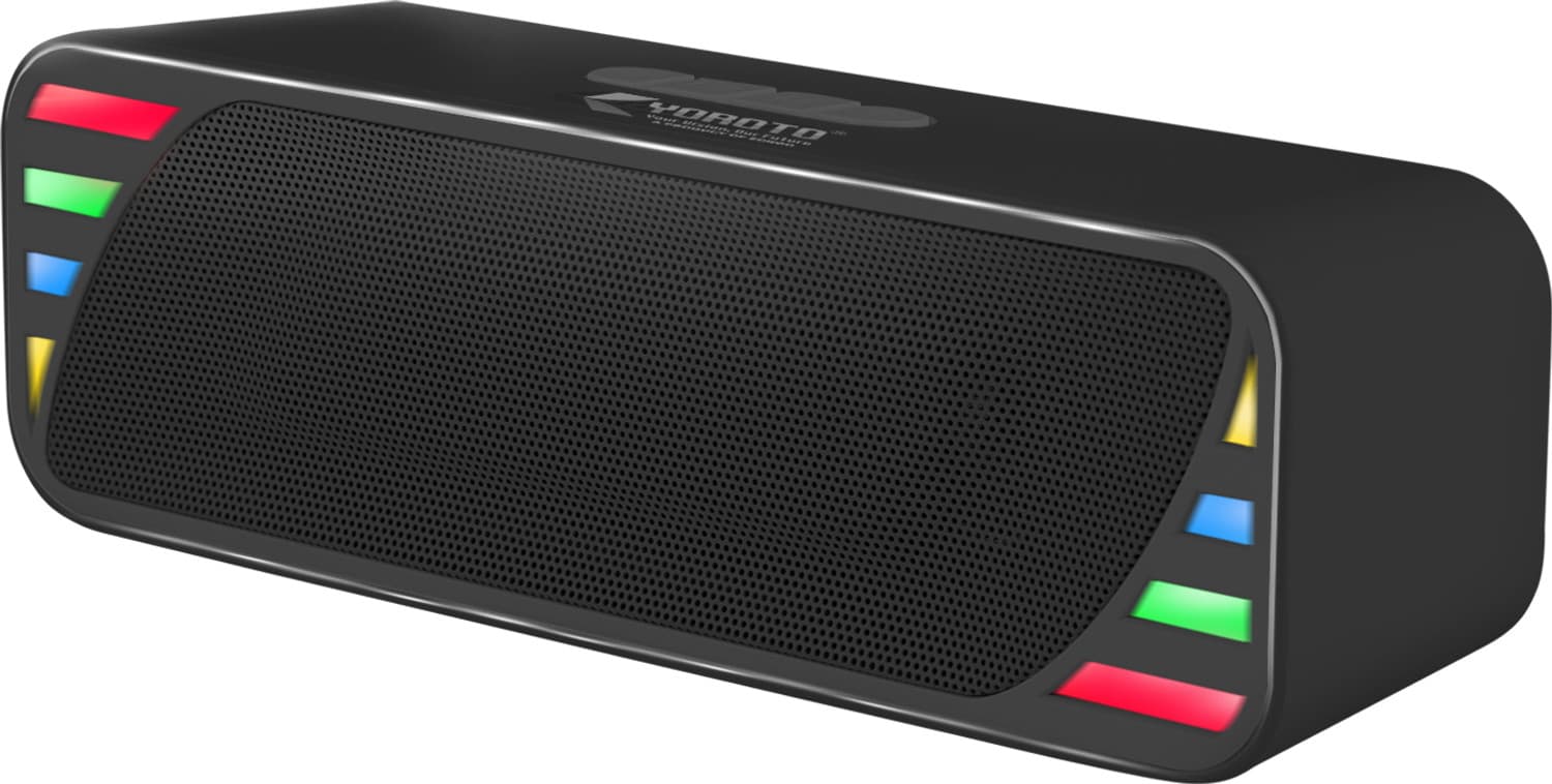 YOROTO Wireless Speaker With RGB Light, Superior Sound and Punchy Bass 12 W Bluetooth Speaker (Black, 2.0 Channel)