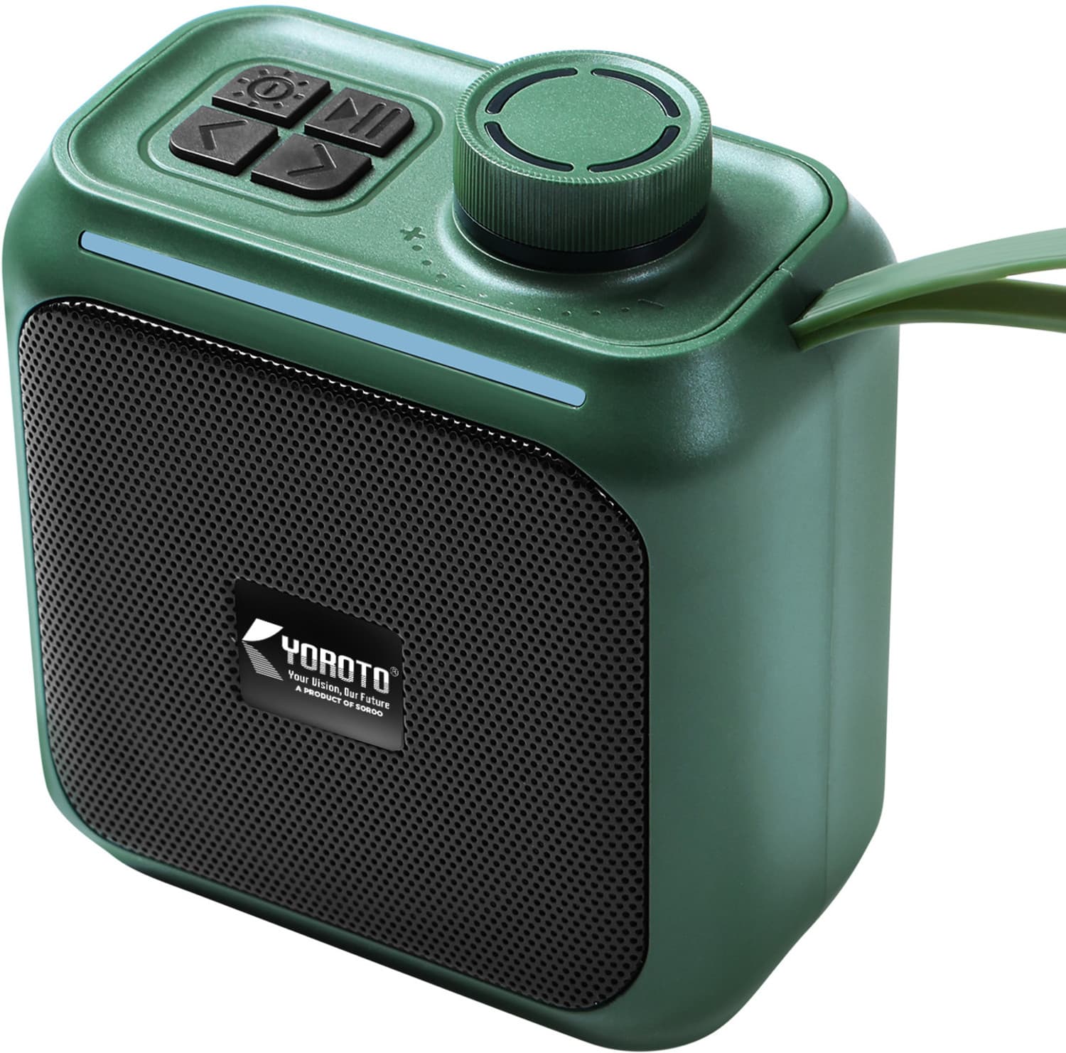 YOROTO High Power Wireless Speaker with Thunder Bass, HD Stereo Sound, 6H Playtime 12 W Bluetooth Speaker (Green, Stereo Channel)