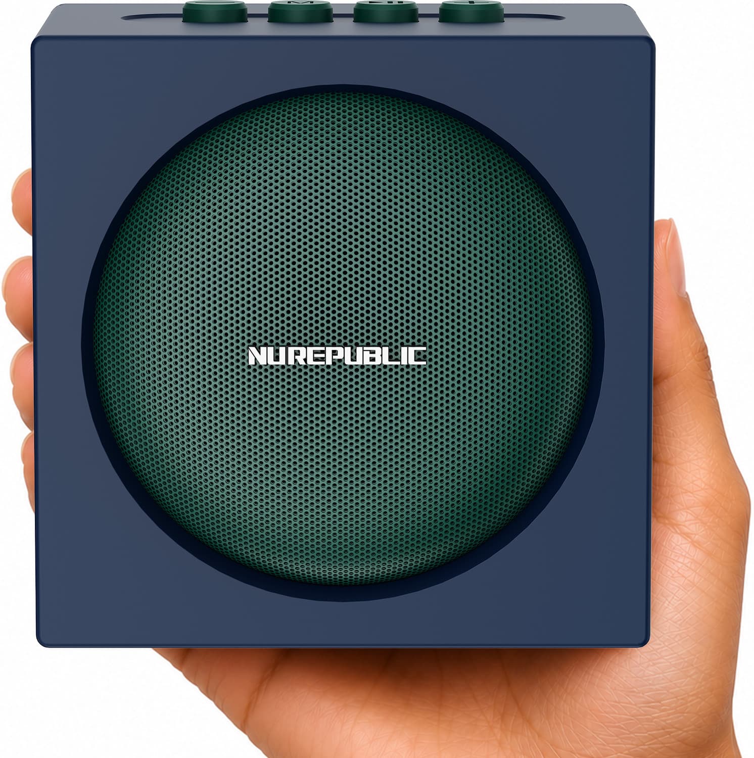 Nu Republic Replay Cube with 12W Output, 52mm Dynamic Drivers, Built-in Mic 12 W Bluetooth Speaker