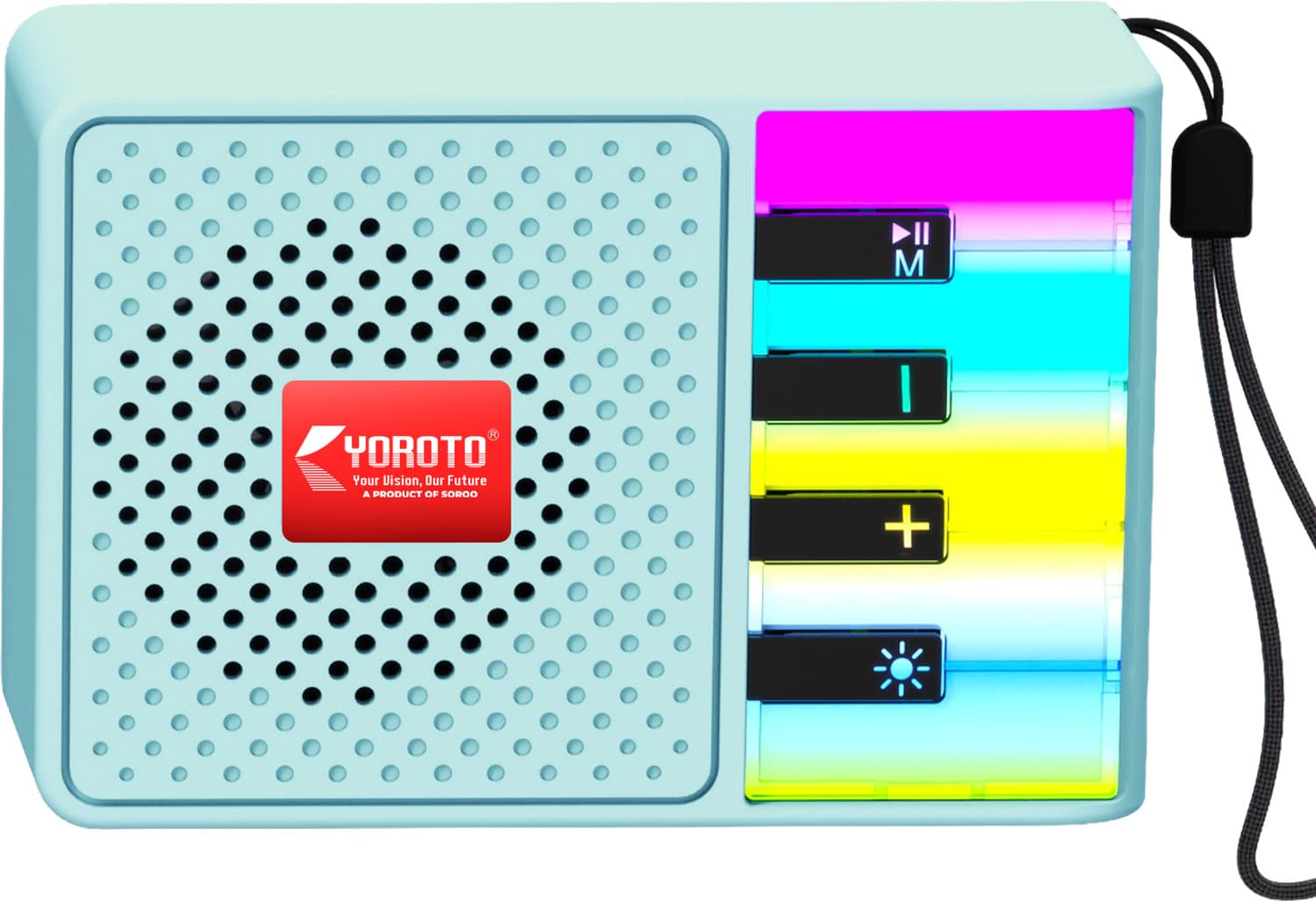 YOROTO Portable Speaker With Thunder Sound and High Bass RGB Speaker 10 W Bluetooth Speaker (SkyBlue, Stereo Channel)