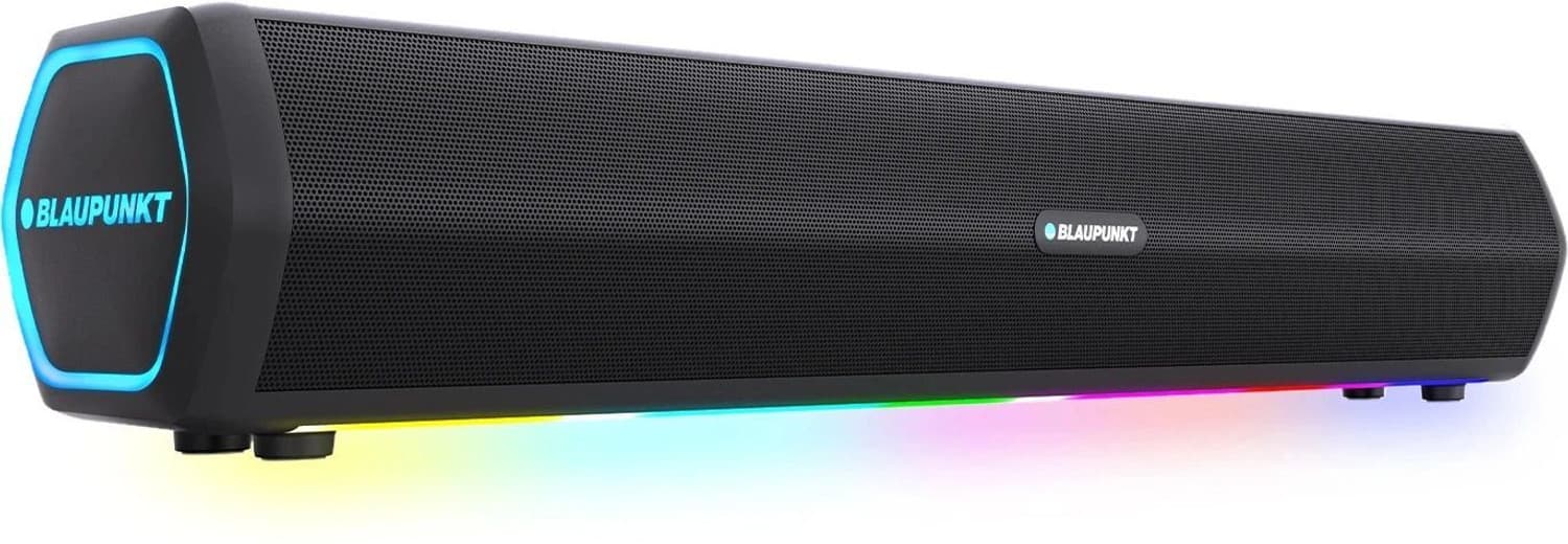 Blaupunkt SBA20 Pro Bluetooth Soundbar with 2000mAh Battery,RGB Lights,Honeycomb Design, 25 W Bluetooth Soundbar
