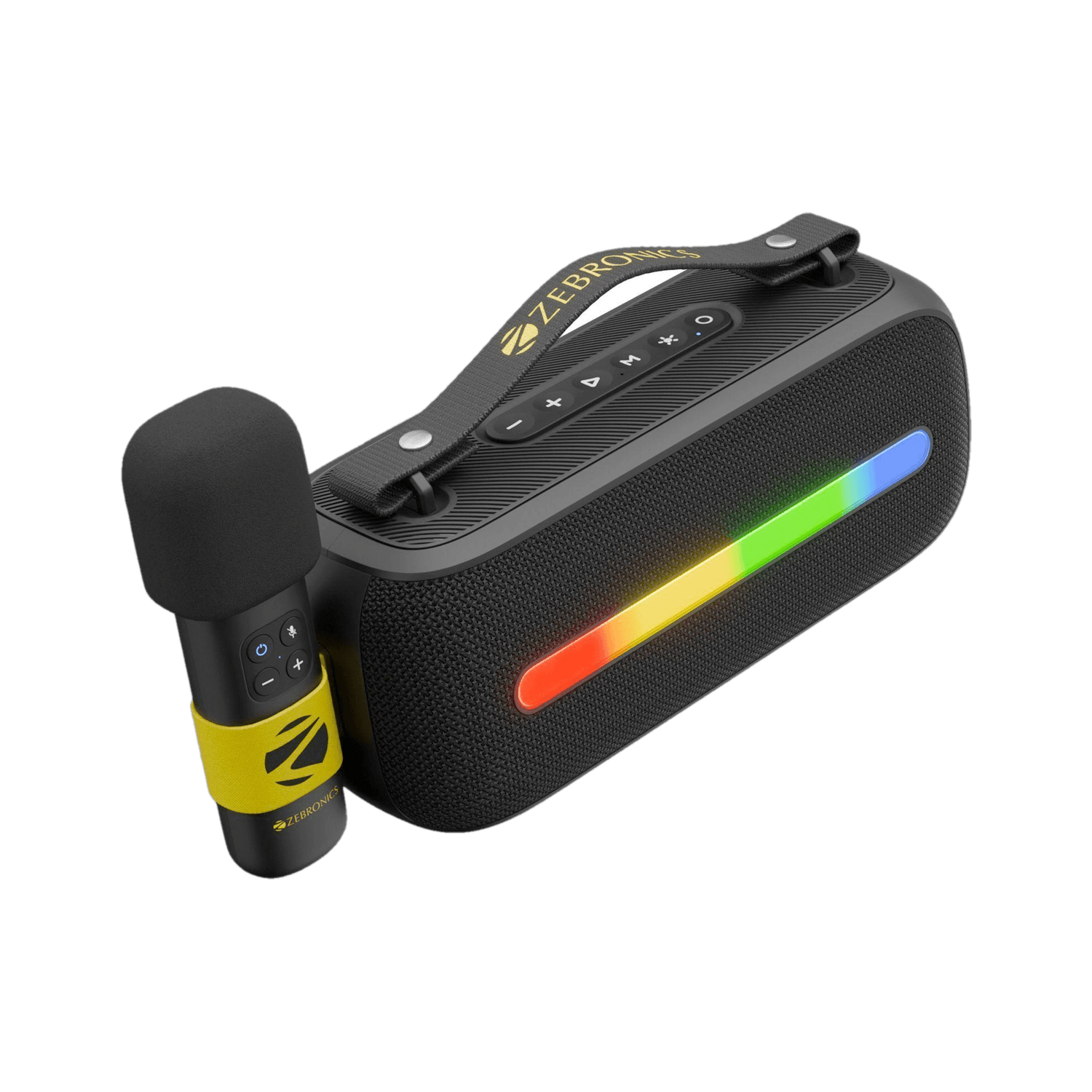 ZEBRONICS Zeb-Sound Feast 80,Wireless Microphone,Type-C Charging,Upto 14 hrs Backup 20 W Bluetooth Speaker