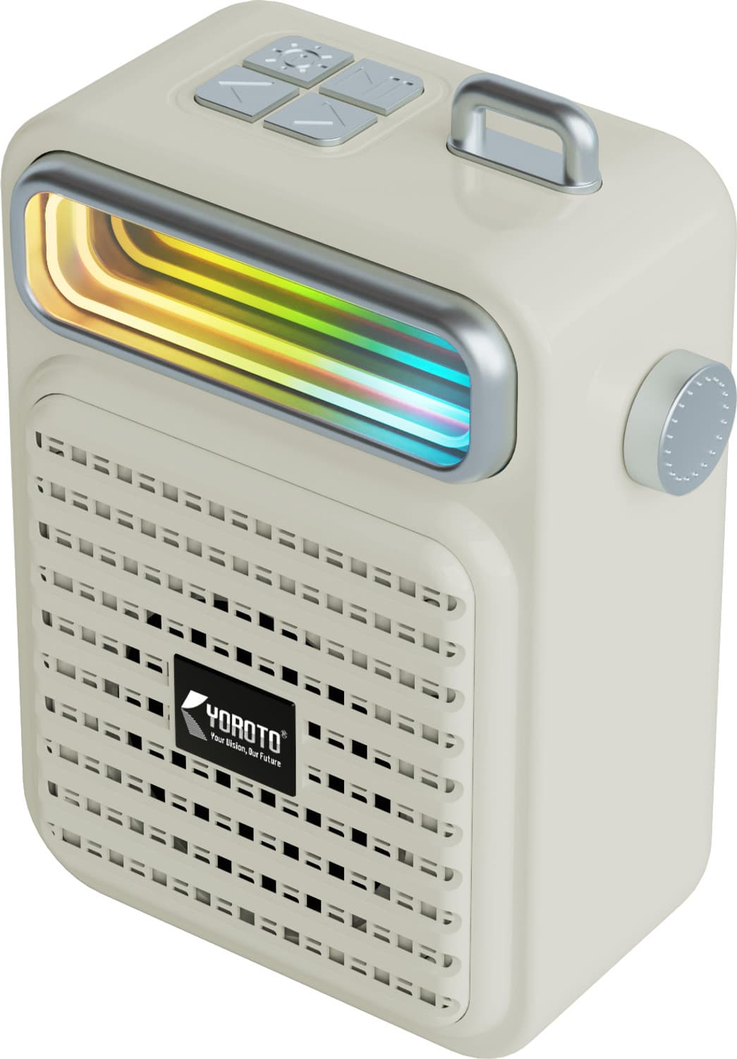YOROTO Bluetooth Speaker Rich Audio with TWS and FM with TWS,FM Radio 12 W Bluetooth Speaker (Beige, Stereo Channel)