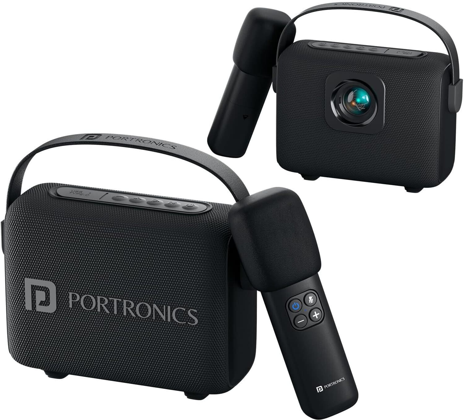 Portronics Resonate 2 14W Bluetooth Speaker With Wireless Karaoke Mic, LED Projection Light 14 W Bluetooth Speaker
