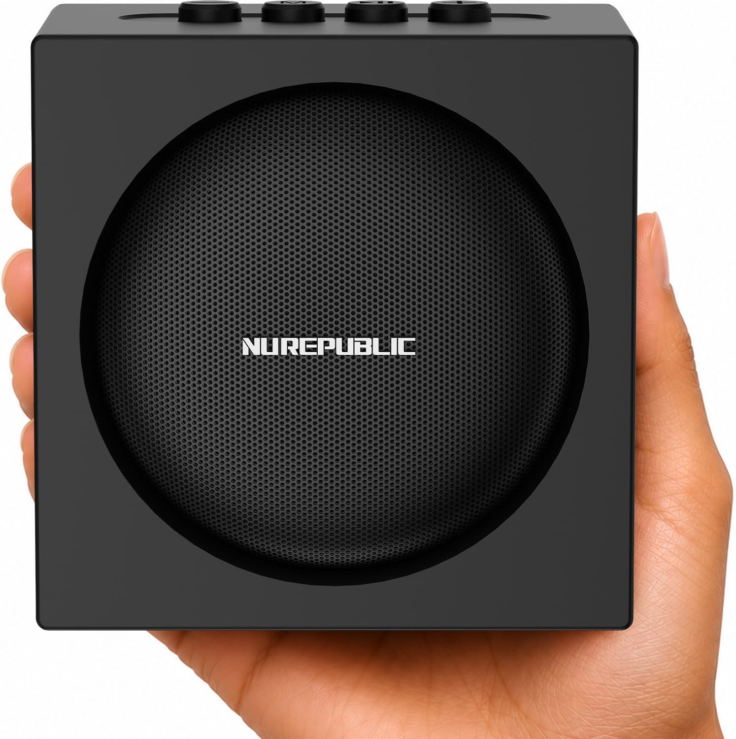 Nu Republic Replay Cube with 12W Output, 52mm Dynamic Drivers, Built-in Mic 12 W Bluetooth Speaker