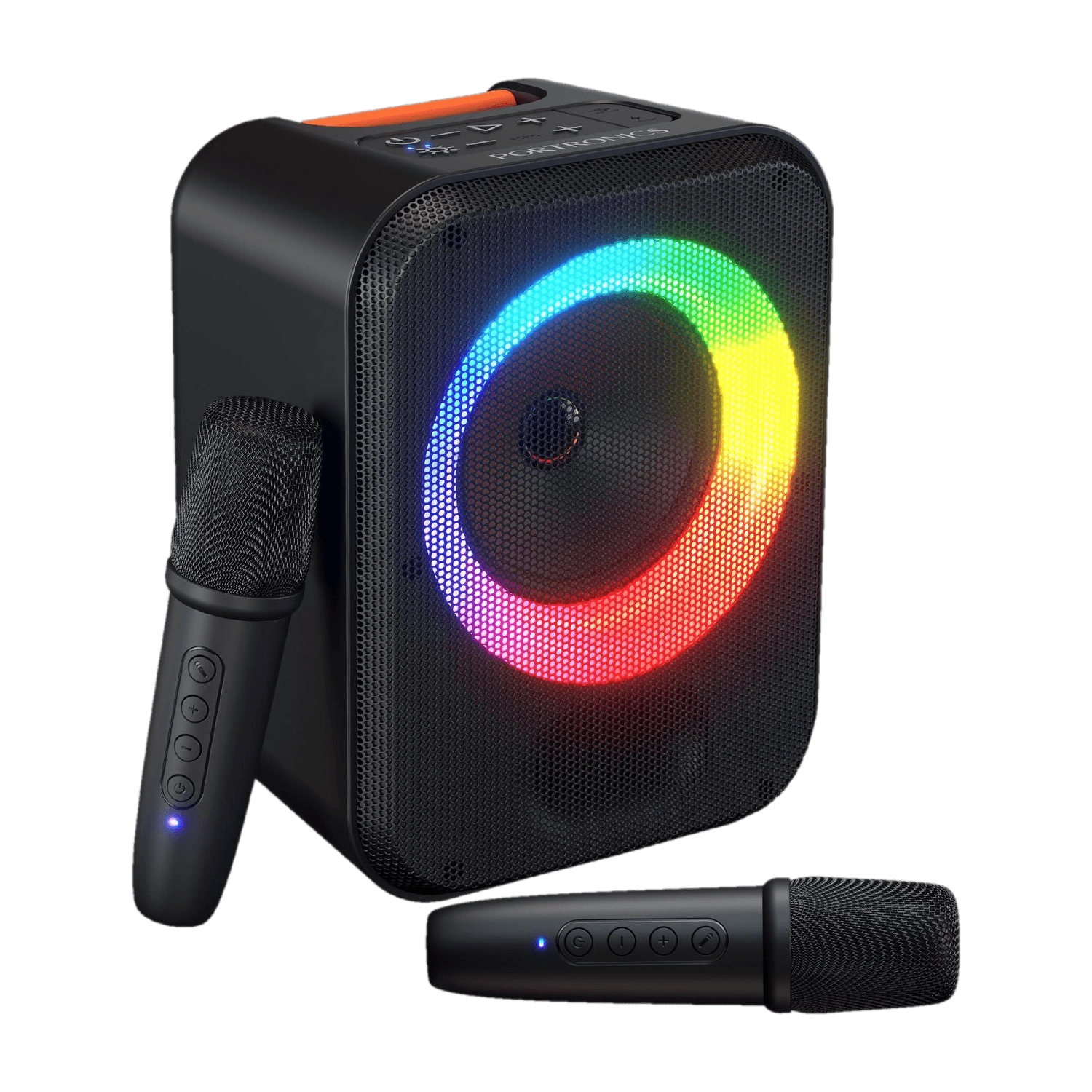 Portronics 30W Dash Wireless Bluetooth Portable Speaker,Dual Wireless Karaoke Mic,5 Hrs 30 W Bluetooth Speaker (Black, Mono Channel)