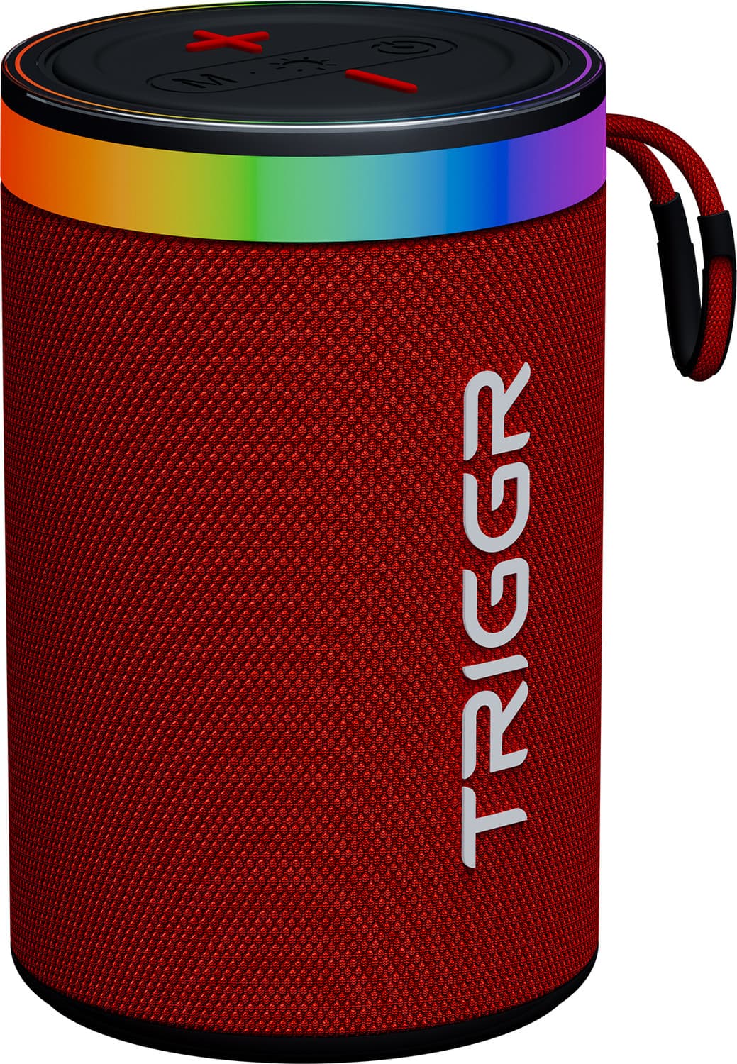 TRIGGR Roar 10 with RGB Lights, Fabric Exterior, TWS & FM Mode, 8H Playtime 10 W Bluetooth Speaker (Inferno Red, Mono Channel)