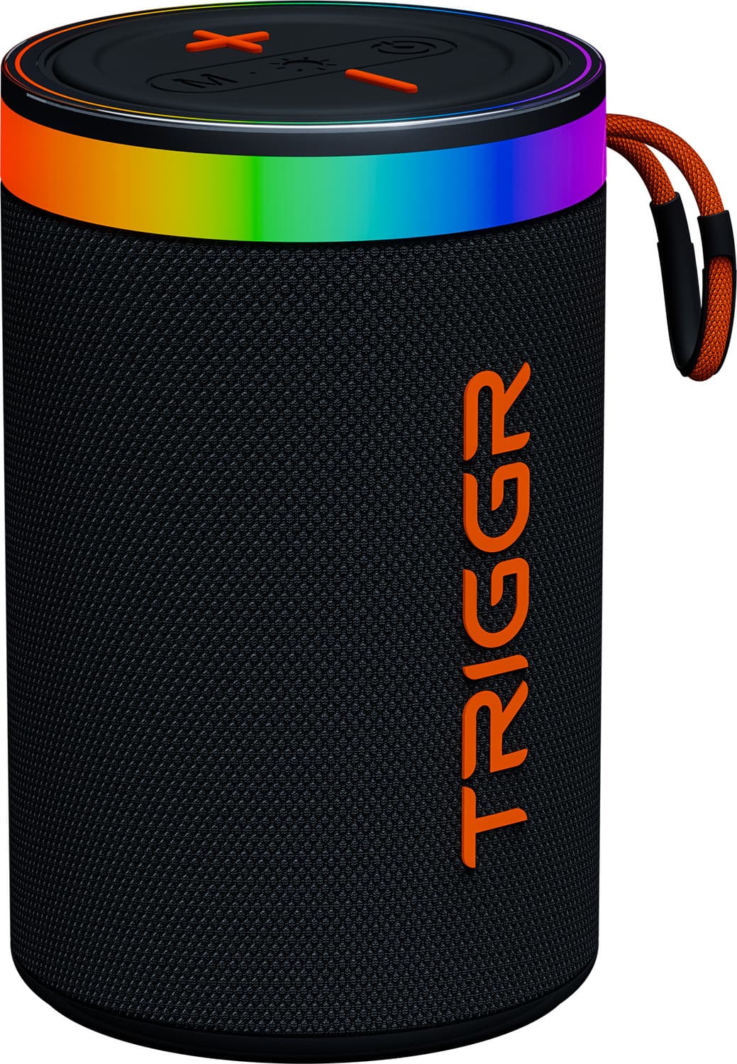 TRIGGR Roar 10 with RGB Lights, Fabric Exterior, TWS & FM Mode, 8H Playtime 10 W Bluetooth Speaker (Phantom Black, Mono Channel)