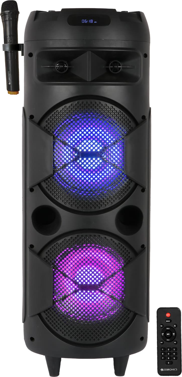 ZEBRONICS Zeb 450 Moving Monster DJ Trolley speaker with mic 10.5H backup, TWS, LED lights 48 W Bluetooth Party Speaker