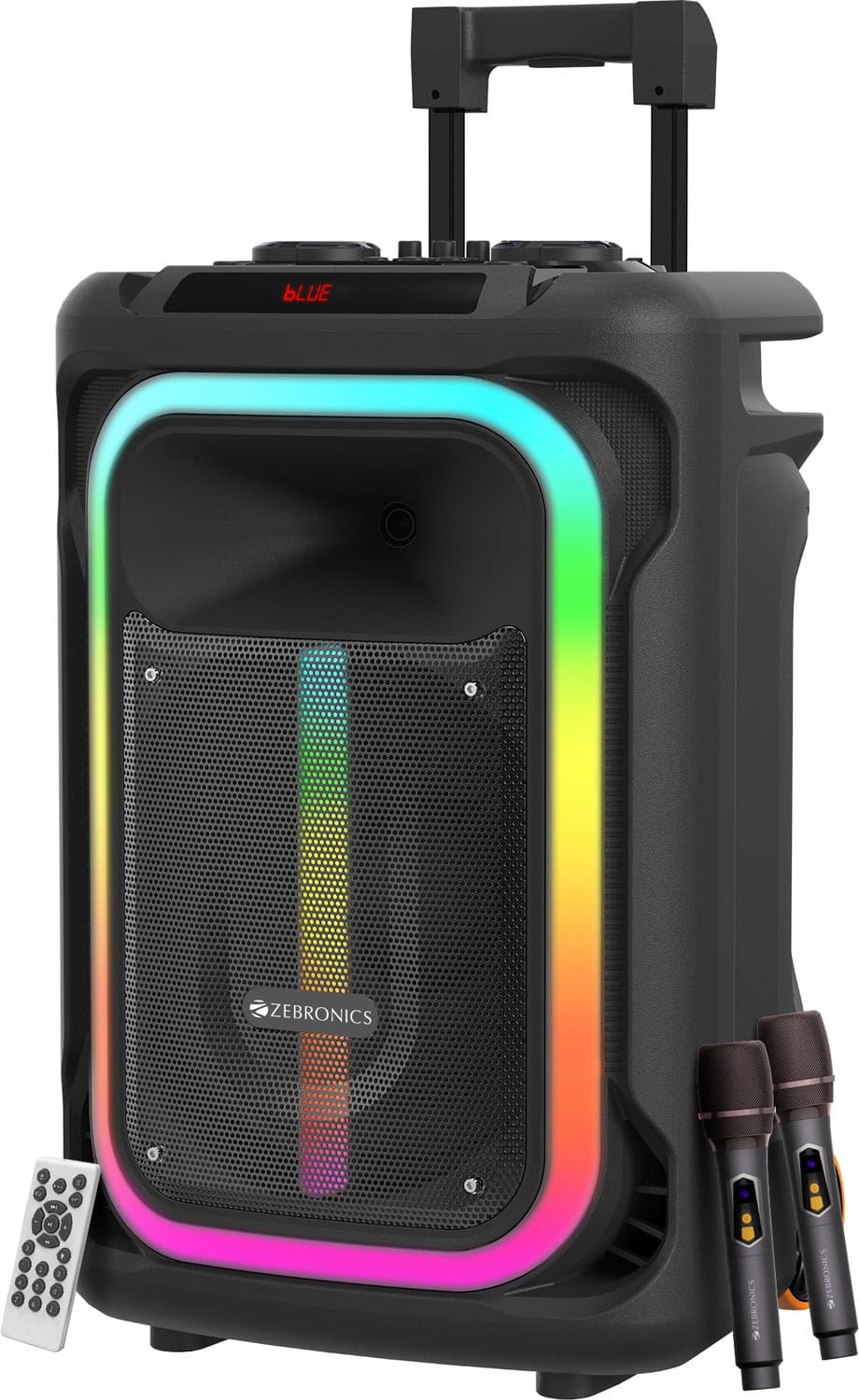 ZEBRONICS ZEB-BUDDY 300, Karaoke Function,Upto 7h Backup, RGB LED Lights 220 W Bluetooth Party Speaker
