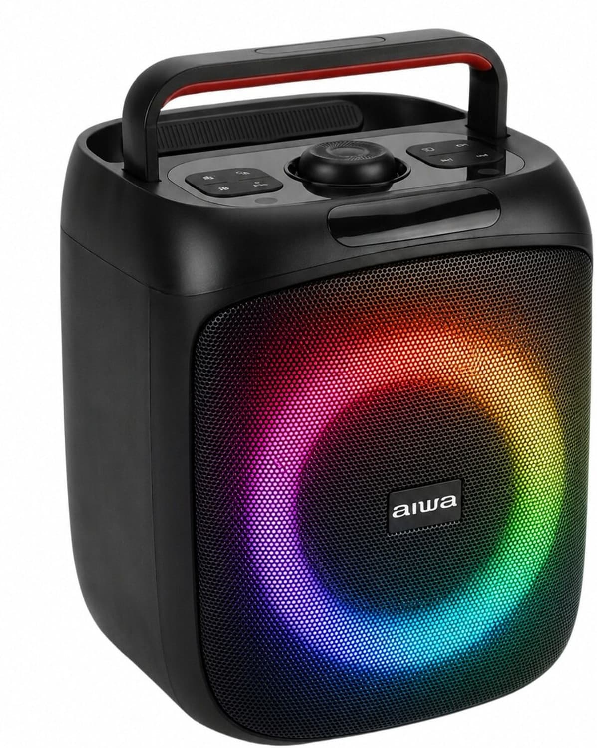 Aiwa Wireless Bluetooth Party Speaker 6.5" Woofer with 1 Wireless MIC 100 W Bluetooth Party Speaker (Black, Mono Channel)