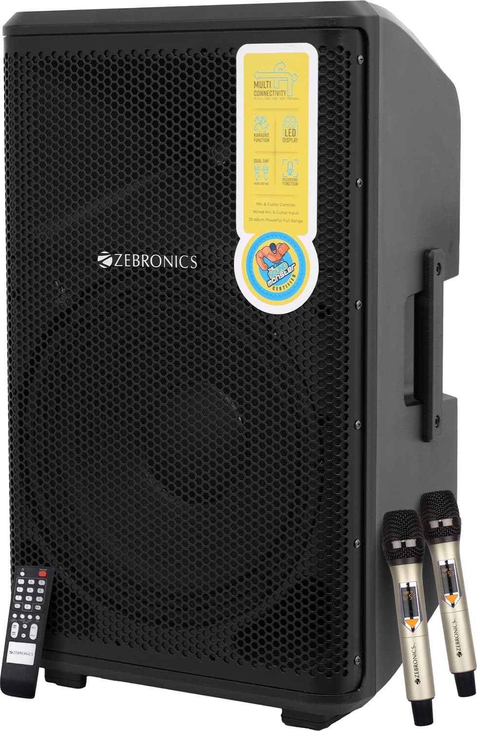ZEBRONICS Zebronics - Epic, Wireless BT / USB / AUX /mSD/ FM , Volume, bass 300 W Bluetooth Party Speaker