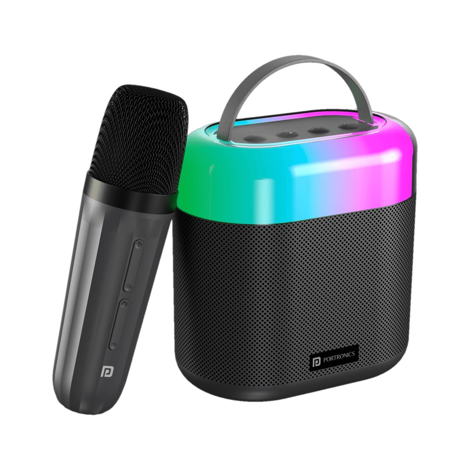 Portronics Dash 3 16W Bluetooth Speaker with Wireless Karaoke Mic,5Hrs Playtime, RGB Lights 16 W Bluetooth Party Speaker