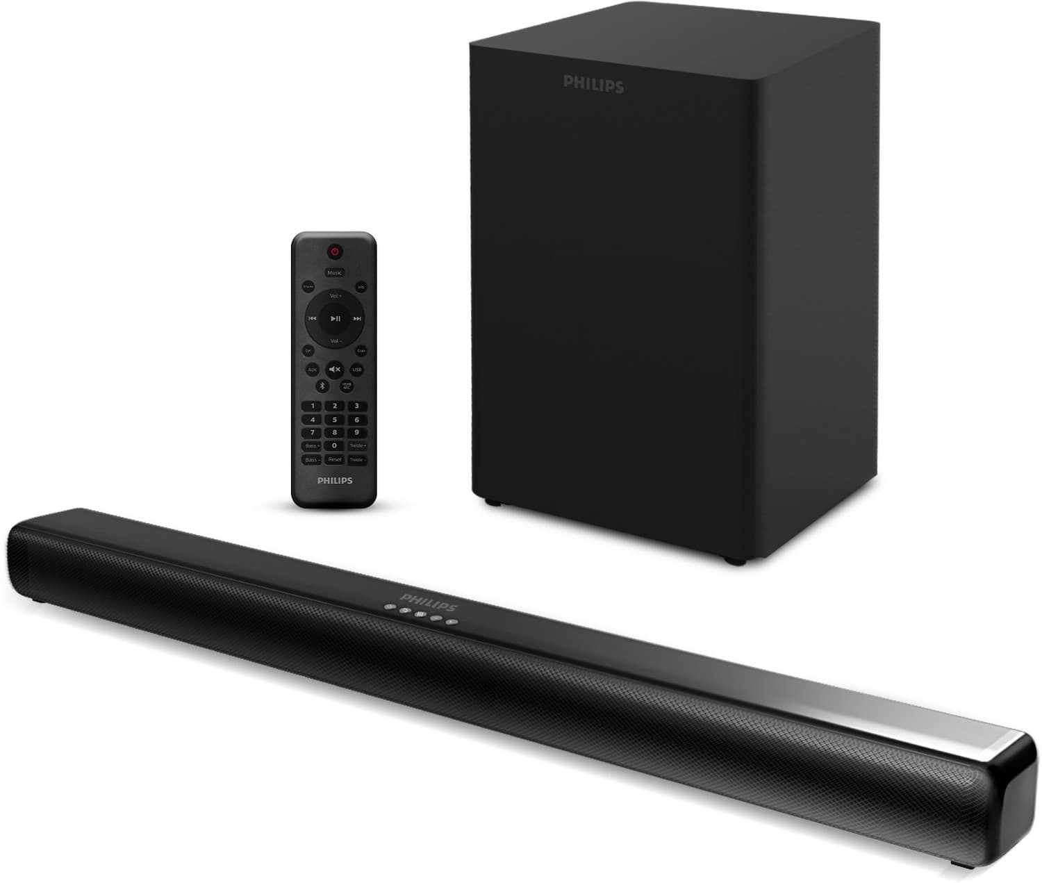 PHILIPS TAB5321/94 Dolby Digital 200 W Bluetooth Soundbar (Black, 2.1 Channel)