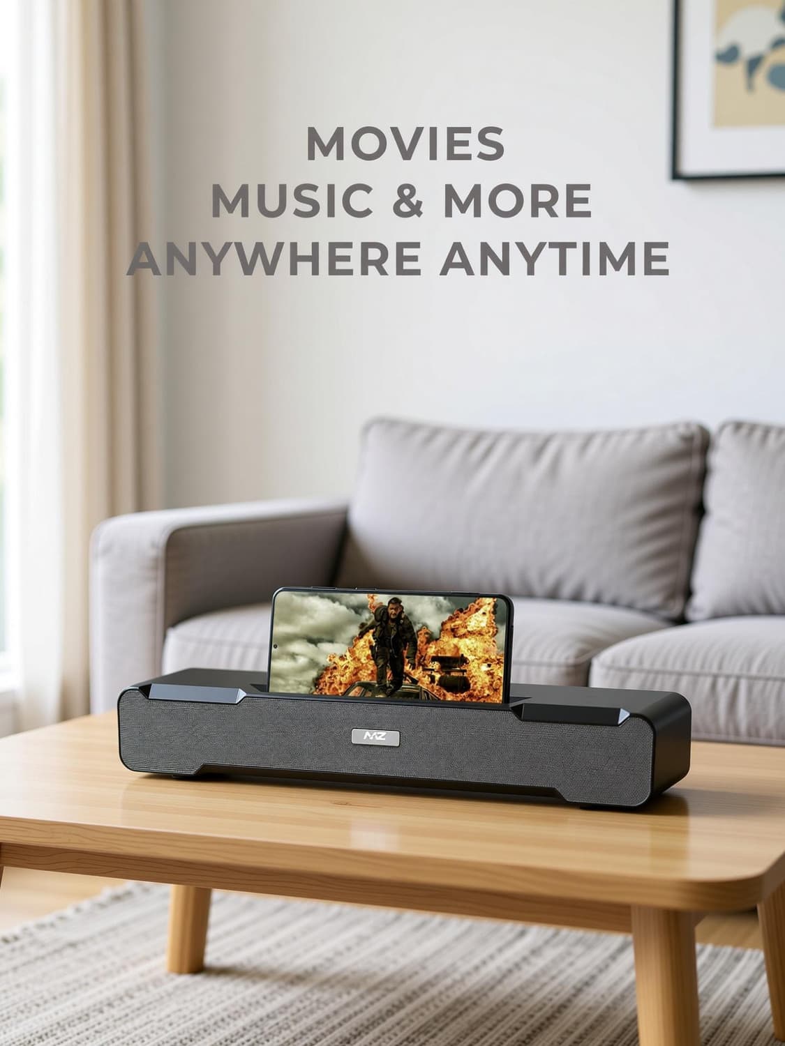 MZ M51 (PORTABLE HOME TV SOUNDBAR) Dynamic Thunder Sound 2400mAh Battery 10 W Bluetooth Soundbar