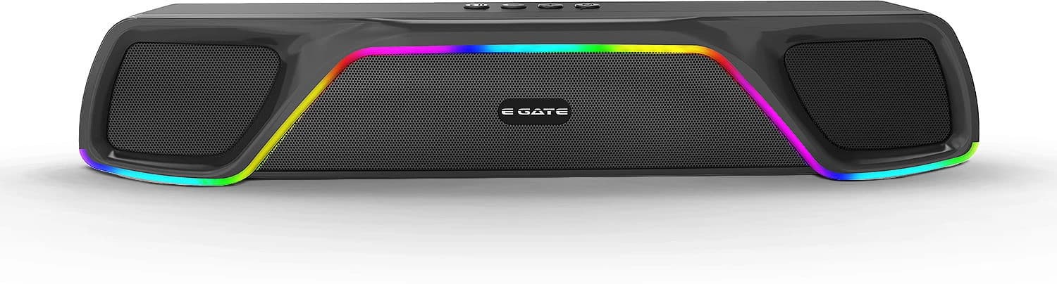 Egate C07 With Flawless Sound, Ambient RGB Light, Call Function, 2000mAh Battery, TWS 18 w Bluetooth Soundbar