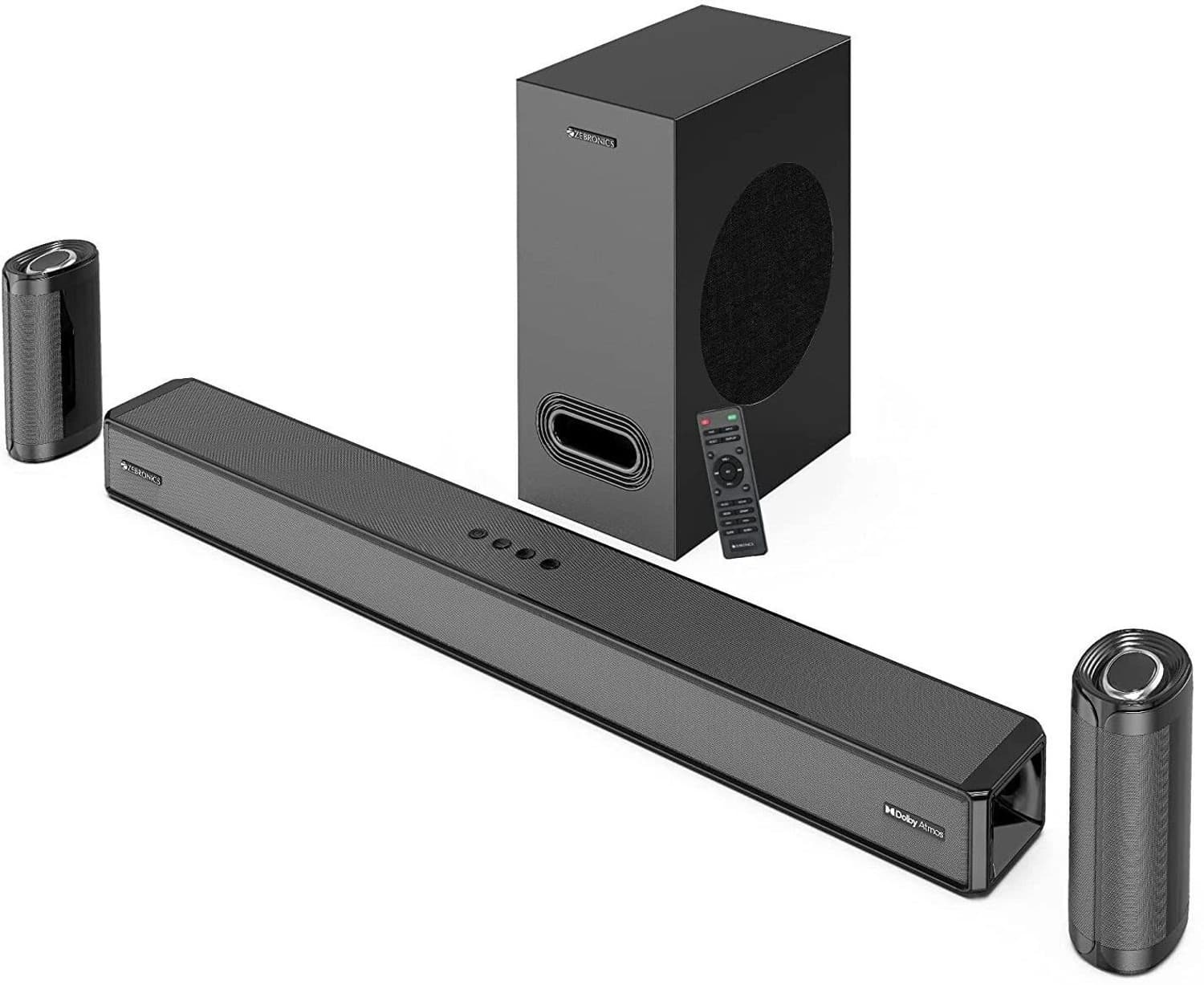 ZEBRONICS ZEB Juke Bar 9750 PRO 5.1.2 Surround Dolby Atmos 525Watt with Subwoofer 525 W Bluetooth Soundbar