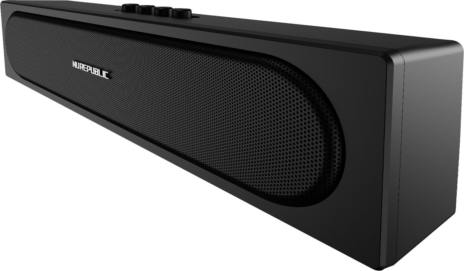 nu republic replay bar 16w output dual 52mm dynamic drivers built in mic 16 w bluetooth soundbar