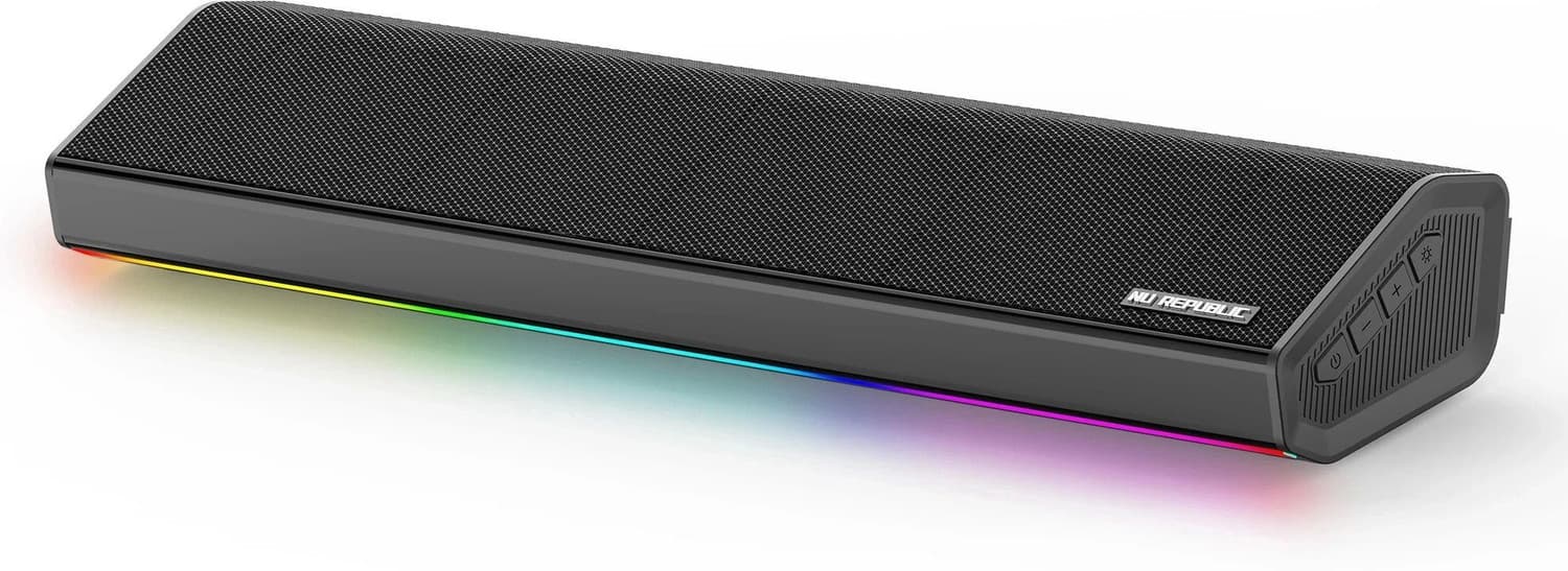 Nu Republic Partybox 250 With Upto 24 Hrs Playtime, 52mm Dynamic Driver, Vibrant RGB Light 25 W Bluetooth Soundbar