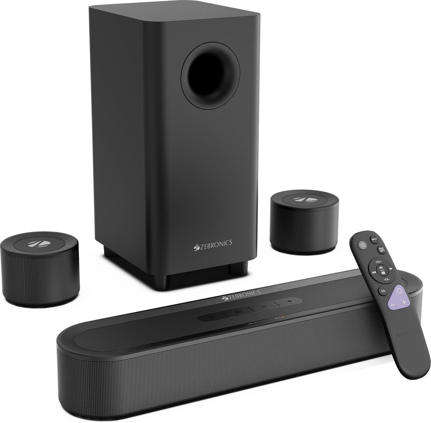 ZEBRONICS ZEB-SBSPK C28 (Zeb-Juke Bar 9710 C) 550 W Bluetooth Soundbar (Black, 5.1 Channel)