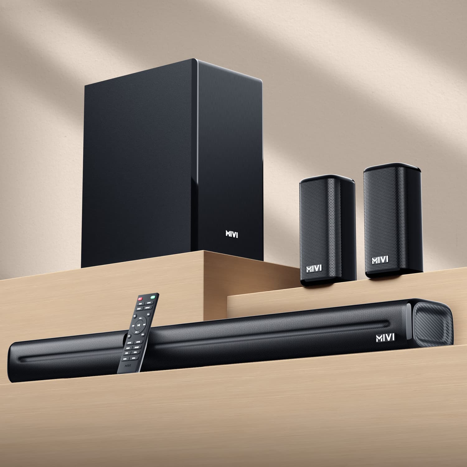 Mivi Fort H550 Soundbar, 550 Watts, 5.1 Channel, Multi-Input and EQ Modes, BT v5.1 550 W Bluetooth Soundbar