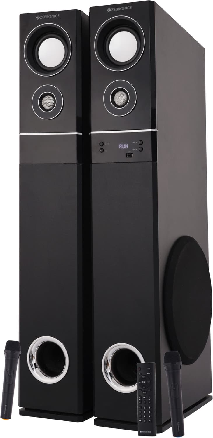ZEBRONICS BT9500 Pro,3 way speaker,powerful bass remote control with LED display 120 W Bluetooth Tower Speaker